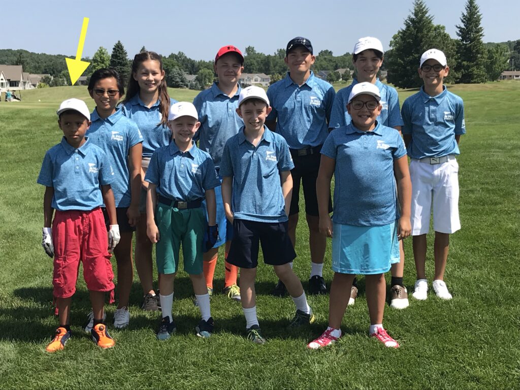 James from 2019 on his first PGA junior league team. 